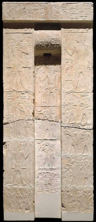 Fausse porte de Senouhem, Giza, VIe dynastie, musée de Boston